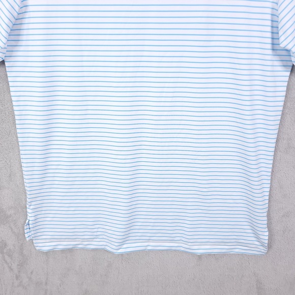 Peter Millar Polo Shirt Summer Comfort Mens XL Blue Golf Striped - Picture 5 of 11